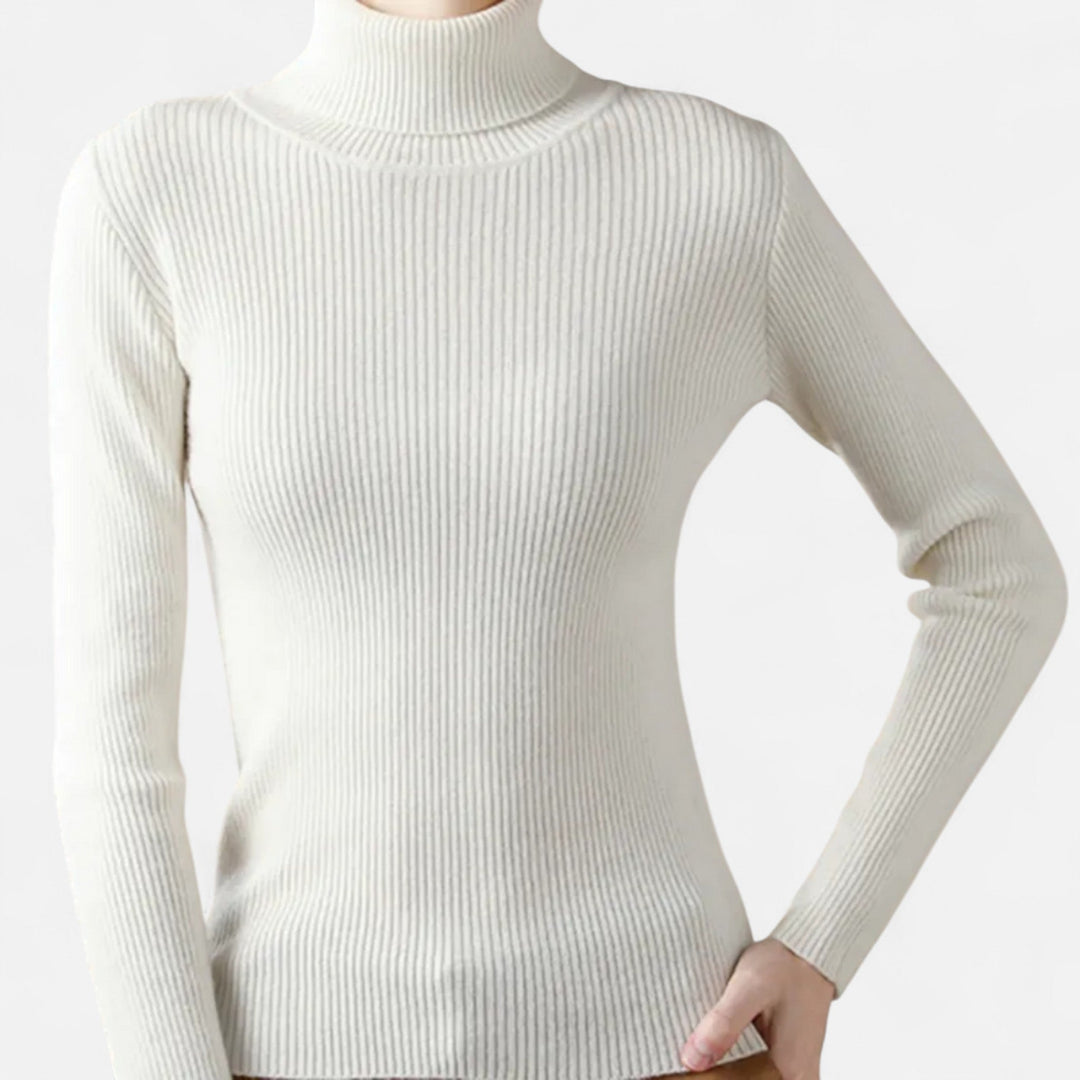 Ribbed Slim Fit Turtleneck Sweater for Women