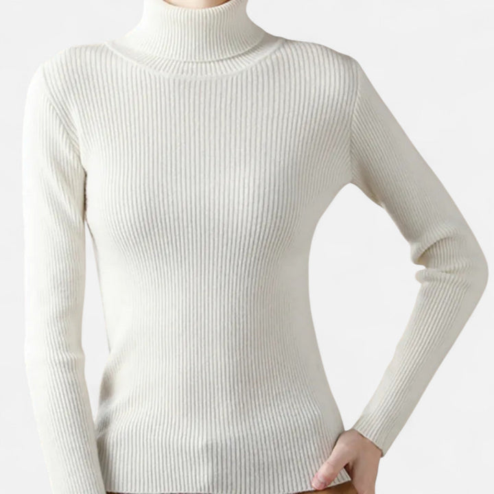 Ribbed Slim Fit Turtleneck Sweater for Women