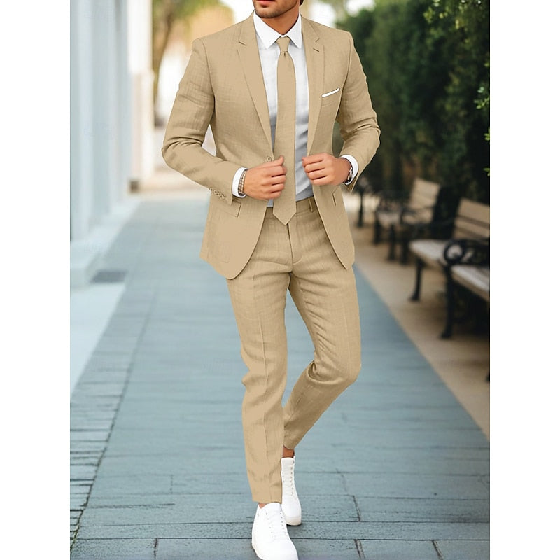 Casual 2-Piece Suit Set for Men