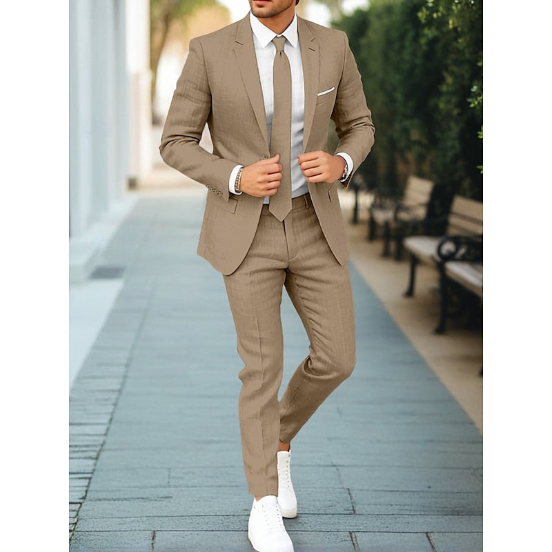 Casual 2-Piece Suit Set for Men